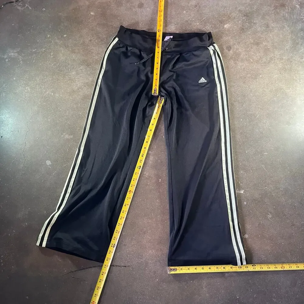 baggy y2k wideleg 2008 triple striped adidas sweatpants/trackpants